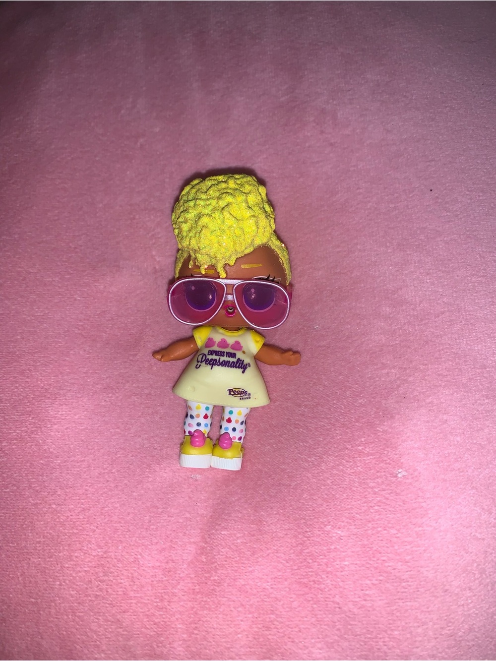 L.O.L. Surprise! Yellow Hair Doll Accessory with Pink Sunglasses